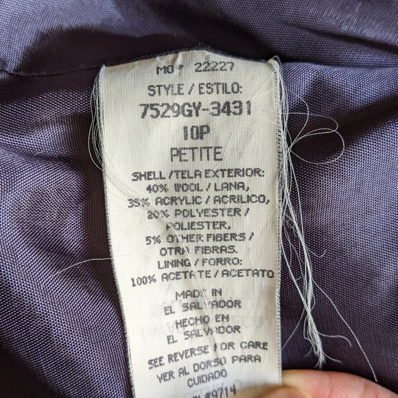 Sag Harbor Petite Wool Oversized Blazer Brown Plaid Vintage 10 Small 10P 6 - Picture 14 of 14